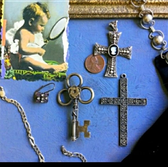 🛋️ Cobalt Blue Glass/Crystal Table Lamp - Picture 14 of 16